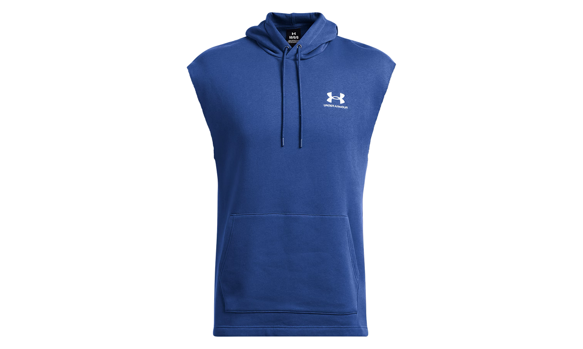Icon Fleece Sleeveless Hoodie "Blue / White" 1389344 432