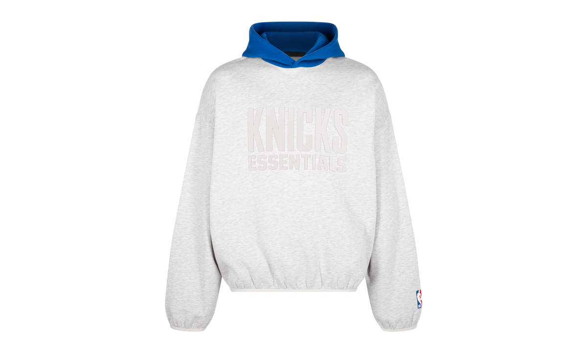 ESSENTIALS HOODIE "Knicks - LIGHT HEATHER / BLUE" 192AL246301F