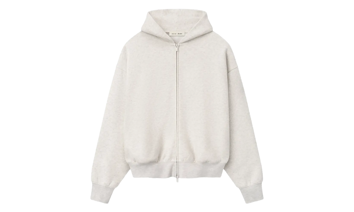 Signature Classic Full Zip Hoodie "Oatmeal / Light Heather" 192SP264784F