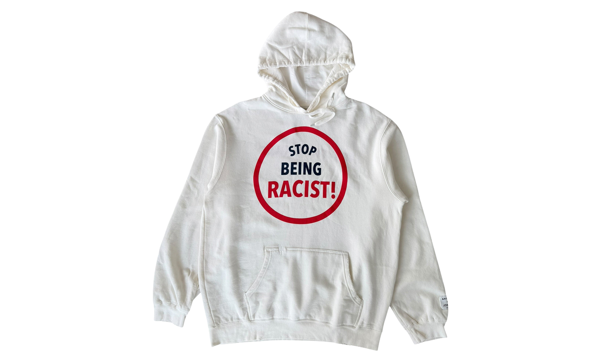 Stop Being Racist Reversible Hoodie "White" GD277