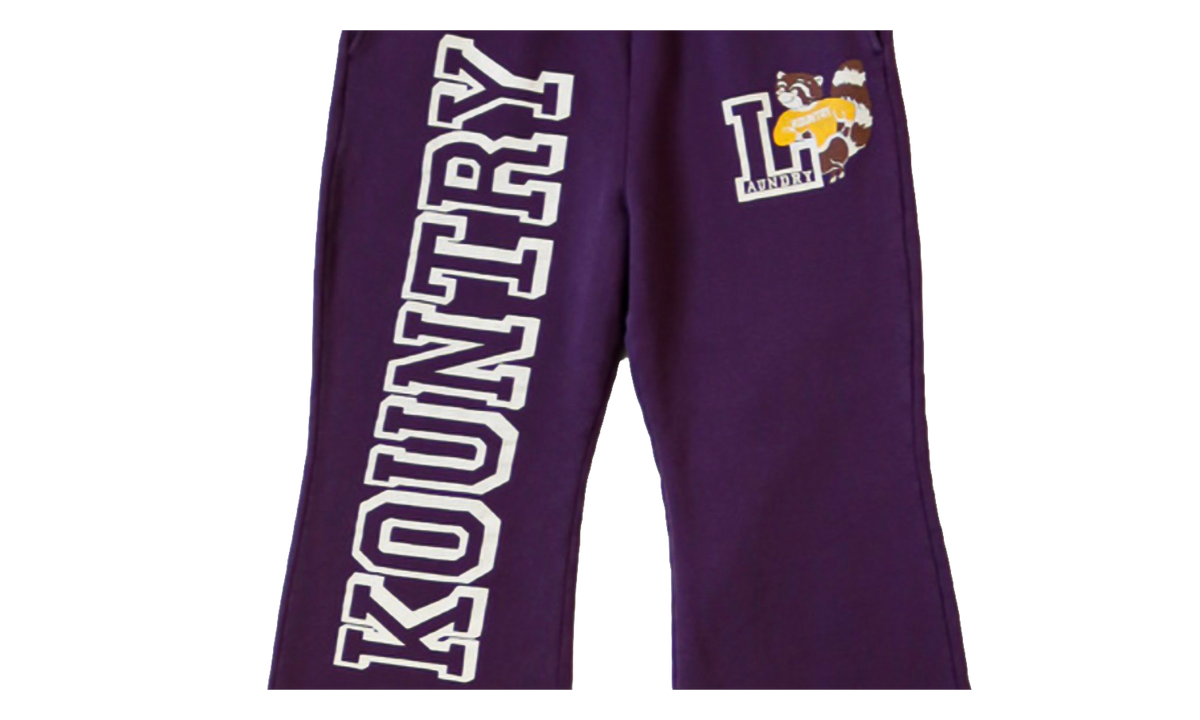 Fleece Flared Sweatpants "Purple" KAP004