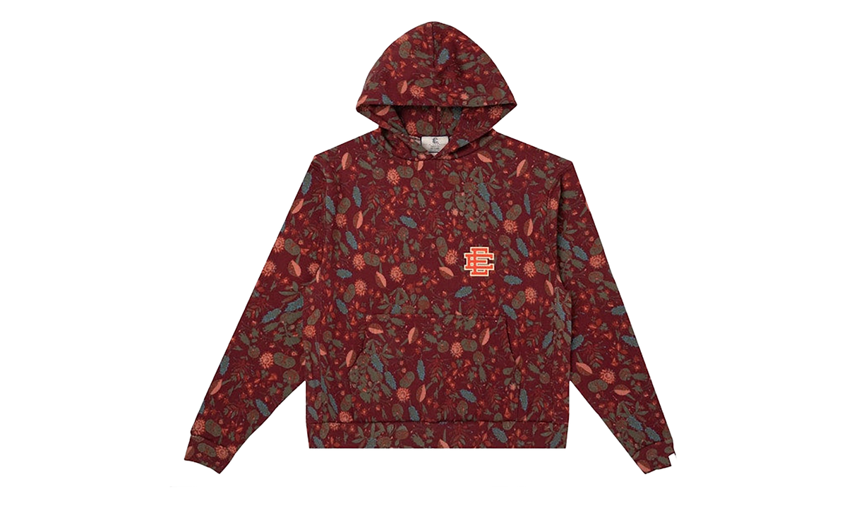 EE AOP Hoodie "FW22 - Maroon Floral" EE488