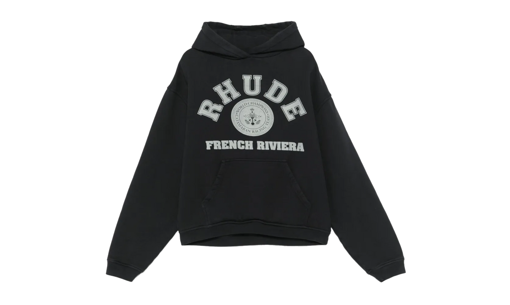 FRENCH RIVIERA HOODIE VINTAGE "Black" RHPS25HO04012