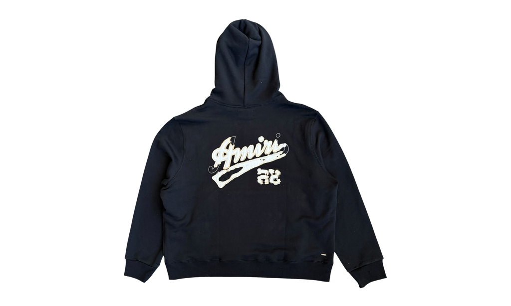 22 Distressed Logo Hoodie "Black / White" SS23MJG007 001