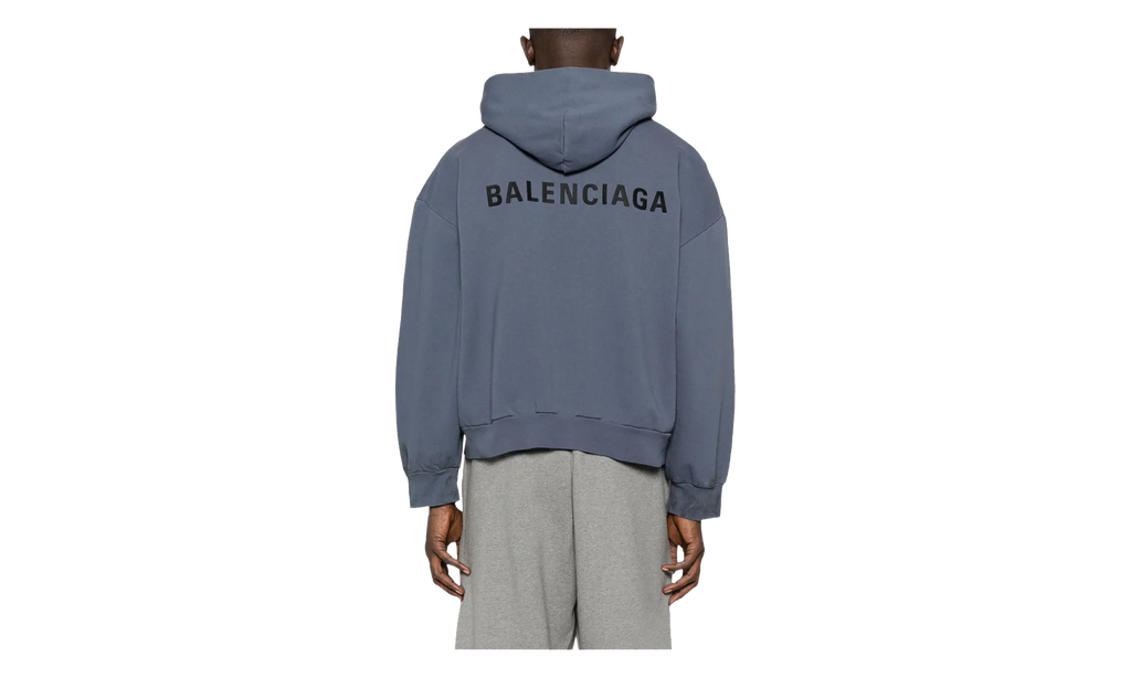 Back Zip Up Hoodie Regular Fit "Faded Dark Blue / Black" 803264 TTVG1 3364