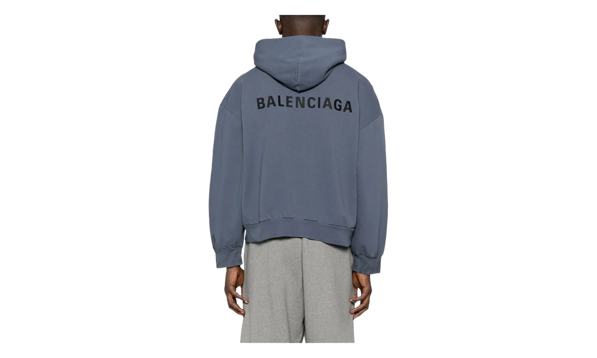 Back Zip Up Hoodie Regular Fit "Faded Dark Blue / Black" 803264 TTVG1 3364