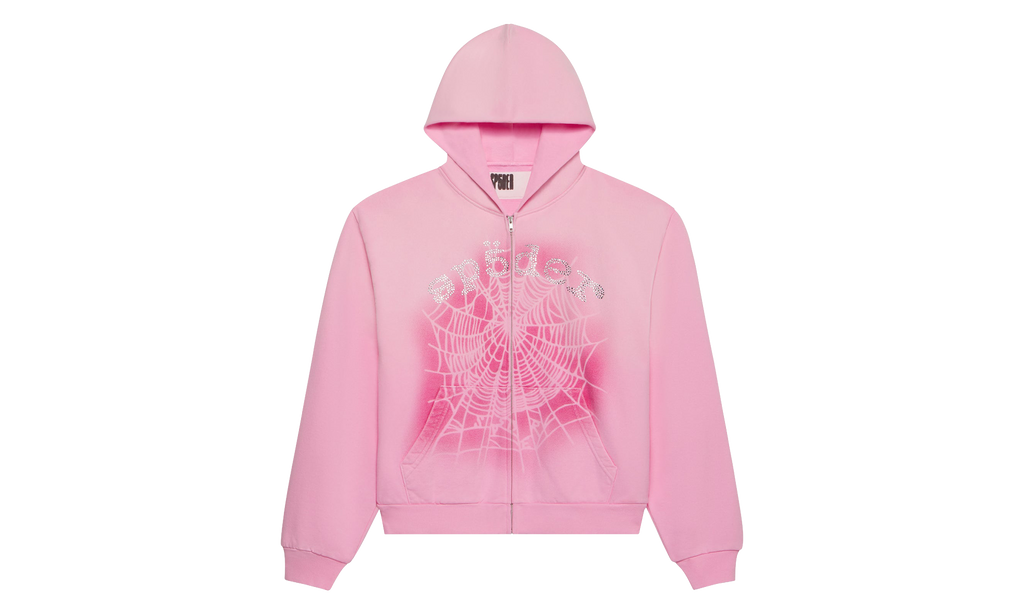 OG Web V2 Spray Zip Hoodie "Light Pink" SP5der572
