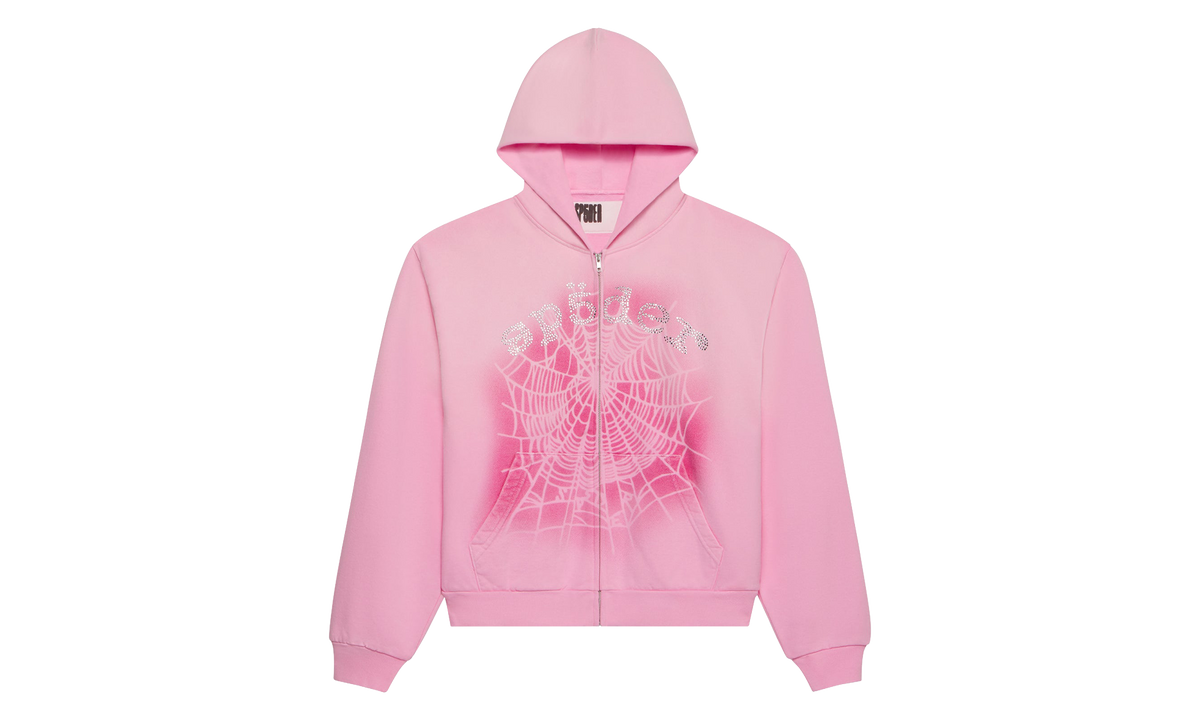 OG Web V2 Spray Zip Hoodie "Light Pink" SP5der572
