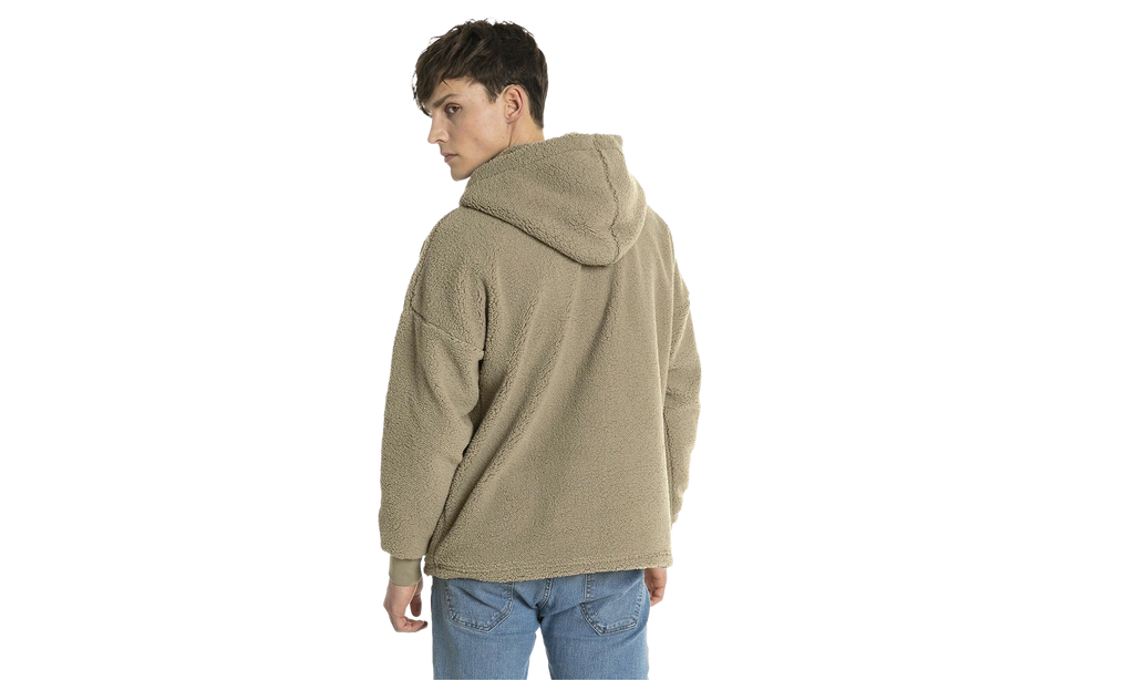 Downtown Sherpa Halfzip Hoodie "Elephant Skin" 576770 38