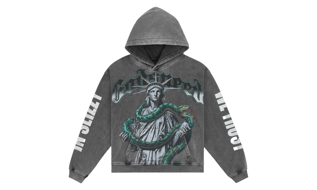 Top 5 Slizzy VVS Hoodie "Grey Wash" C3XBW7HW