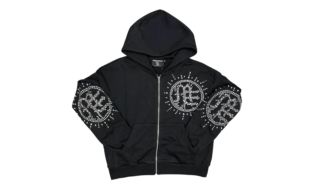 Eclipse Rhinestone Hoodie "Black" MIXE028