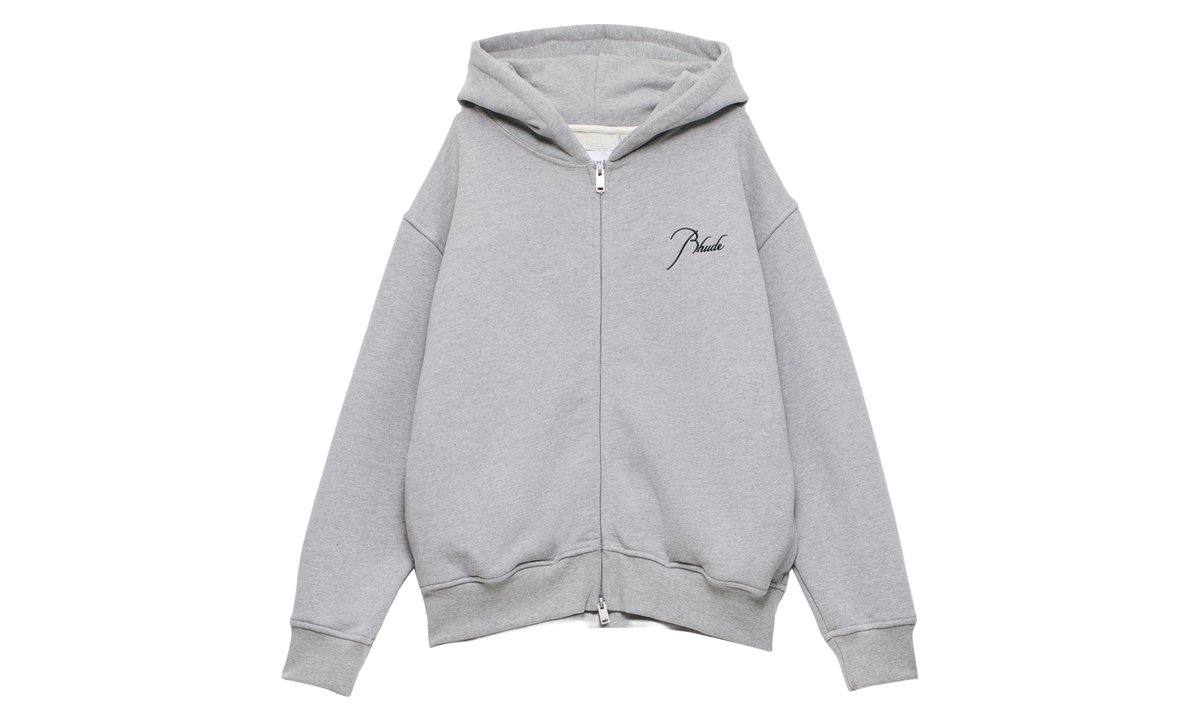 Classique Side Zip Hoodie "Heather Grey" RHFW25ST04829