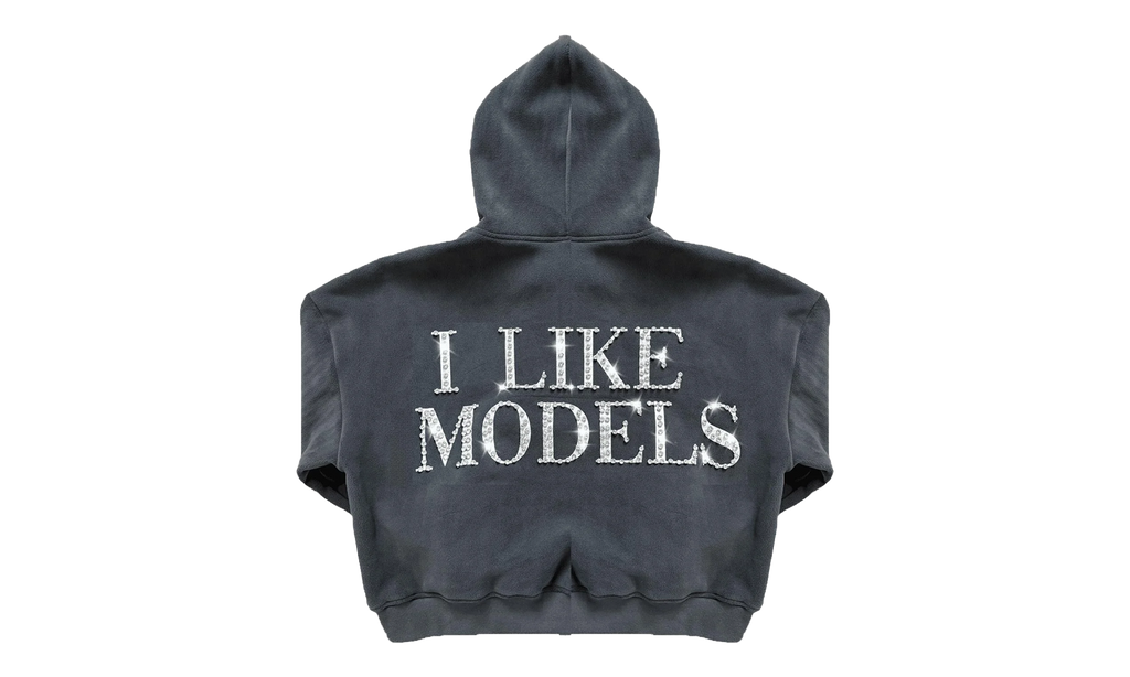 Skyami Rhinestone Hoodie "Black" 77S005
