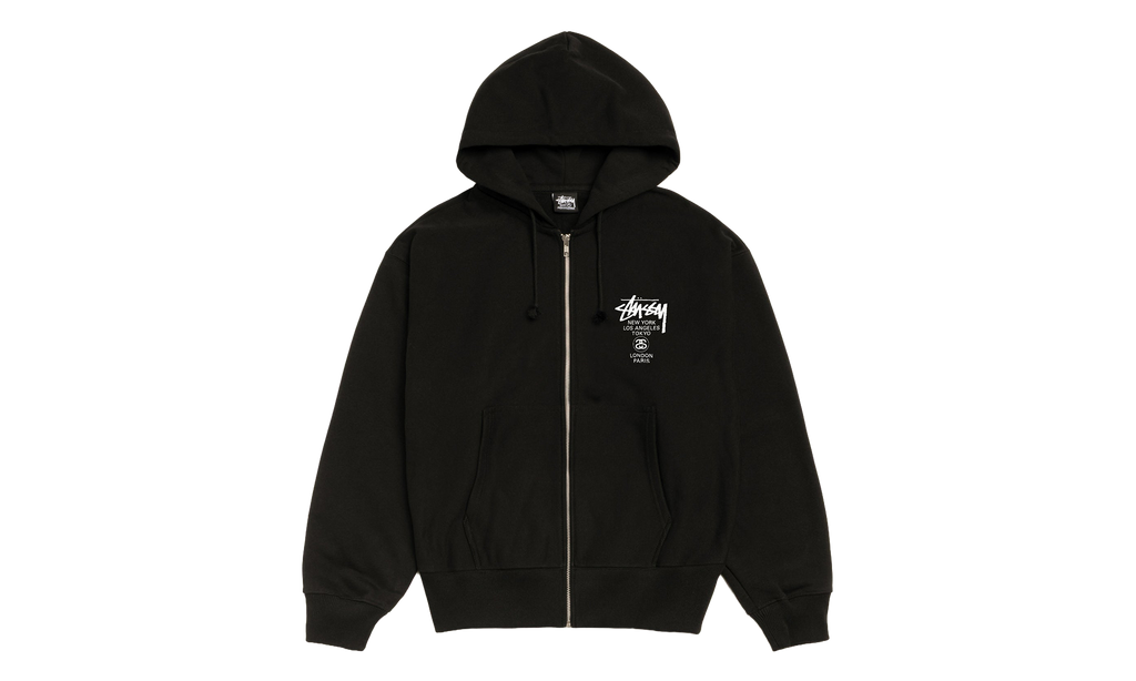 WORLD TOUR ZIP HOODIE "Black" STUS457