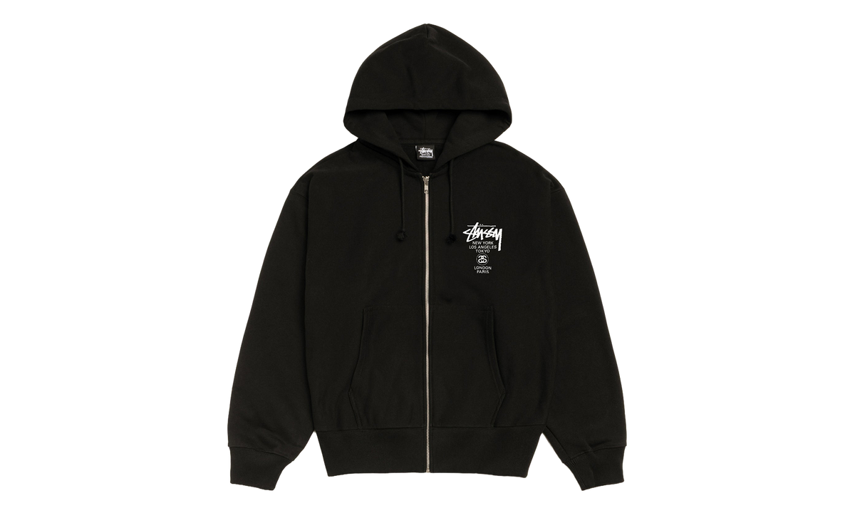 WORLD TOUR ZIP HOODIE "Black" STUS457