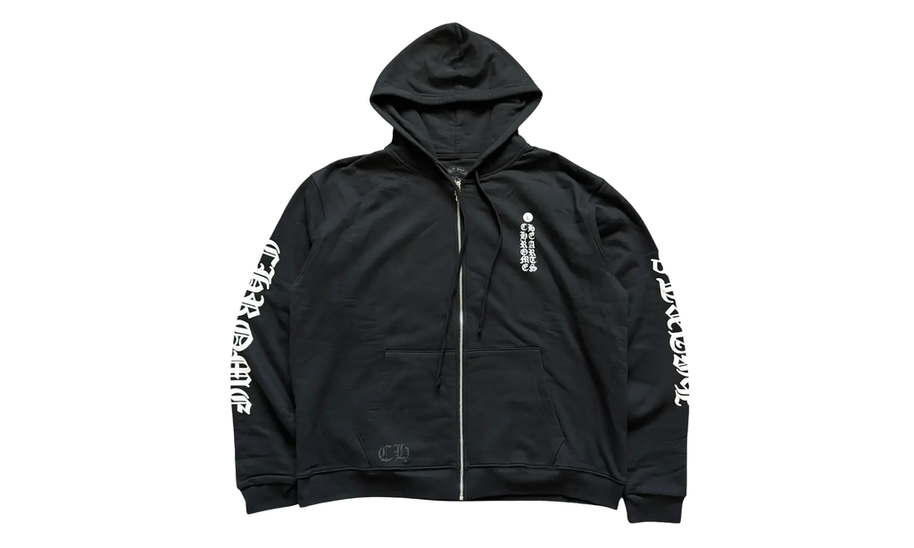 Vertical Logo Thermal Lined Zip-Up Hoodie "Black" CHRM1542