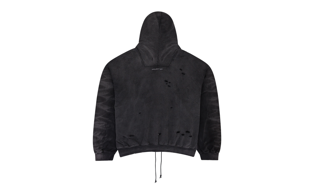 MIXED PRINTED VINTAGE HOODIE "Black" PGR XHDS 0007