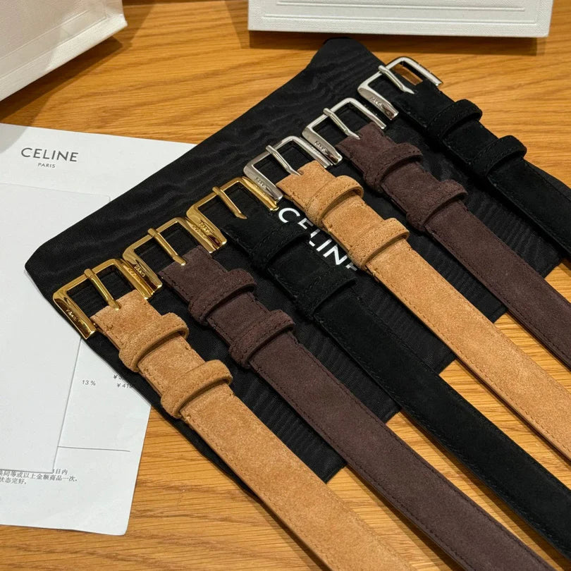 CL 2026 Arc de Triomphe Belt 2.5cm Suede Cowhide