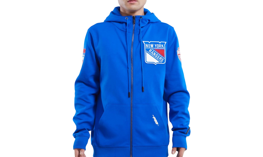 New York Rangers Classic Chenille Zip-Up Hoodie "Blue" HNR560665 RYB