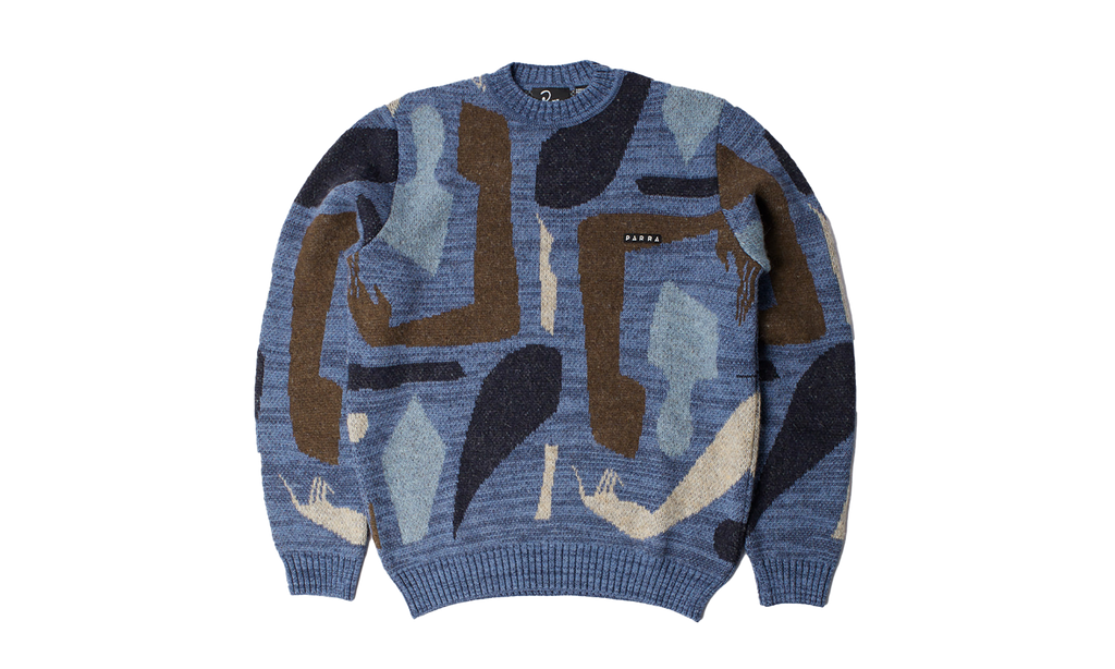 Detached Knitted Pullover Hoodie "Blue" 54450-BLU
