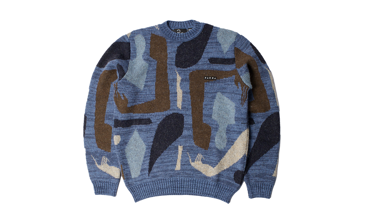 Detached Knitted Pullover Hoodie "Blue" 54450-BLU
