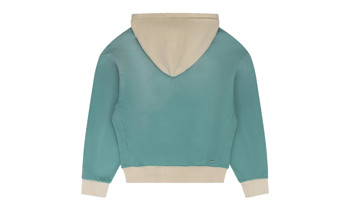 Embroidered Logo Hoodie "Faded Blue & White" AMJYHD1037 TEAL