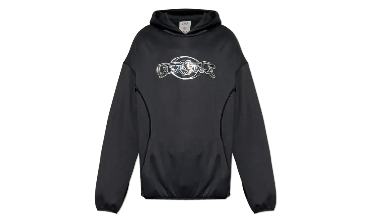 Logo Panelled Hoodie "Black & Silver" U-AW25-JTP-426-01-M