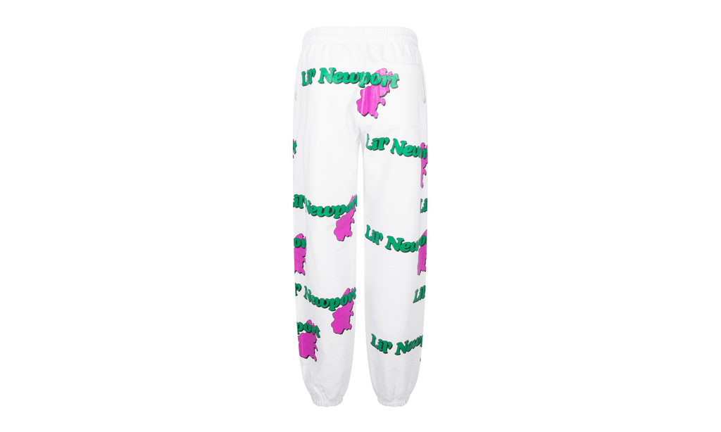Yams Day X Vlone Lil' Newport Sweatpants "White Pink" YD21 VL 7