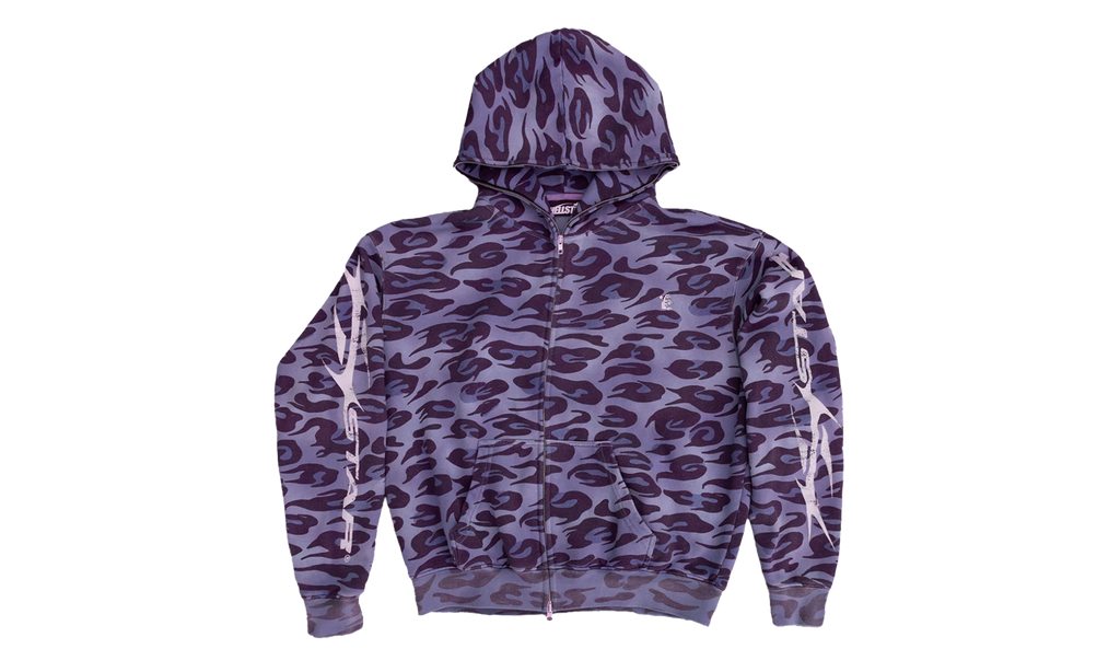 Cheetah Zip-Up Hoodie "Purple" HSR072