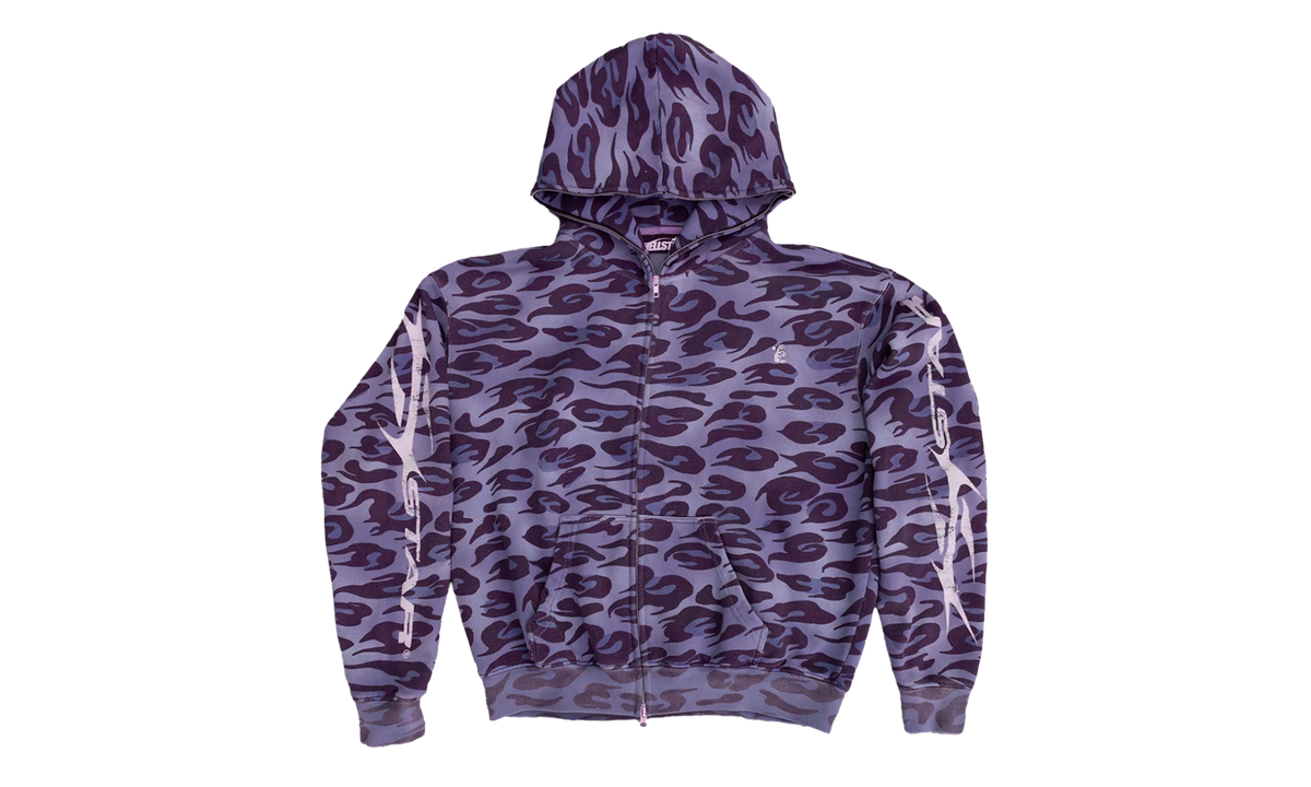 Cheetah Zip-Up Hoodie "Purple" HSR072