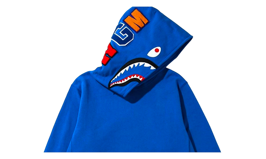 Shark Line Rib Pullover Hoodie "Blue" TURSGJ50