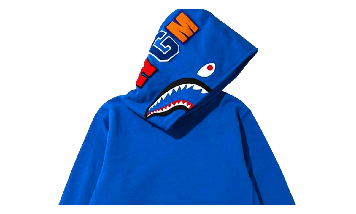 Shark Line Rib Pullover Hoodie "Blue" TURSGJ50
