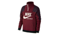 Sportswear Archive Half Zip Pullover Hoodie WMNS "Burgundy / Black" 855701 677