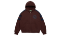 Denim U Paneled Zip Hoodie "Brown" DT903