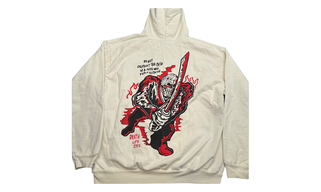 Skeleton Knight Pullover Hoodie "Cream" WL071