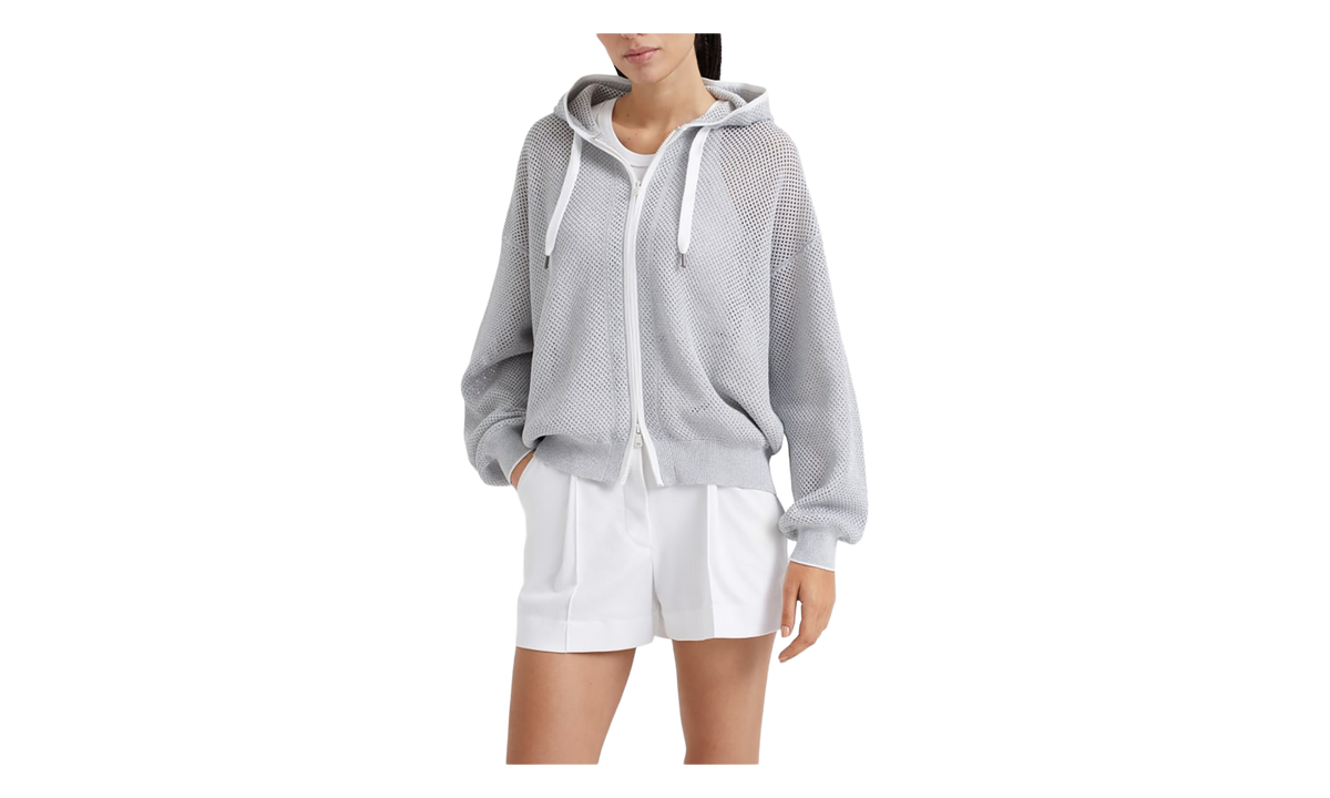 Mesh Zip Hoodie WMNS "Argento / Nebbia / Bianco" BRUN1966