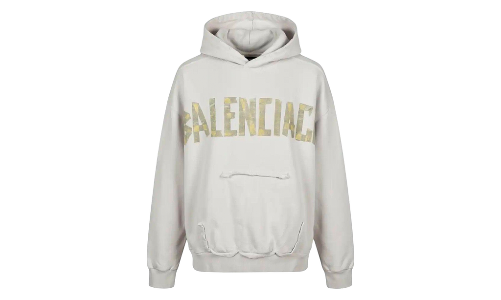 Distressed Popover Hoodie "White" 744441 T0VB1 9000