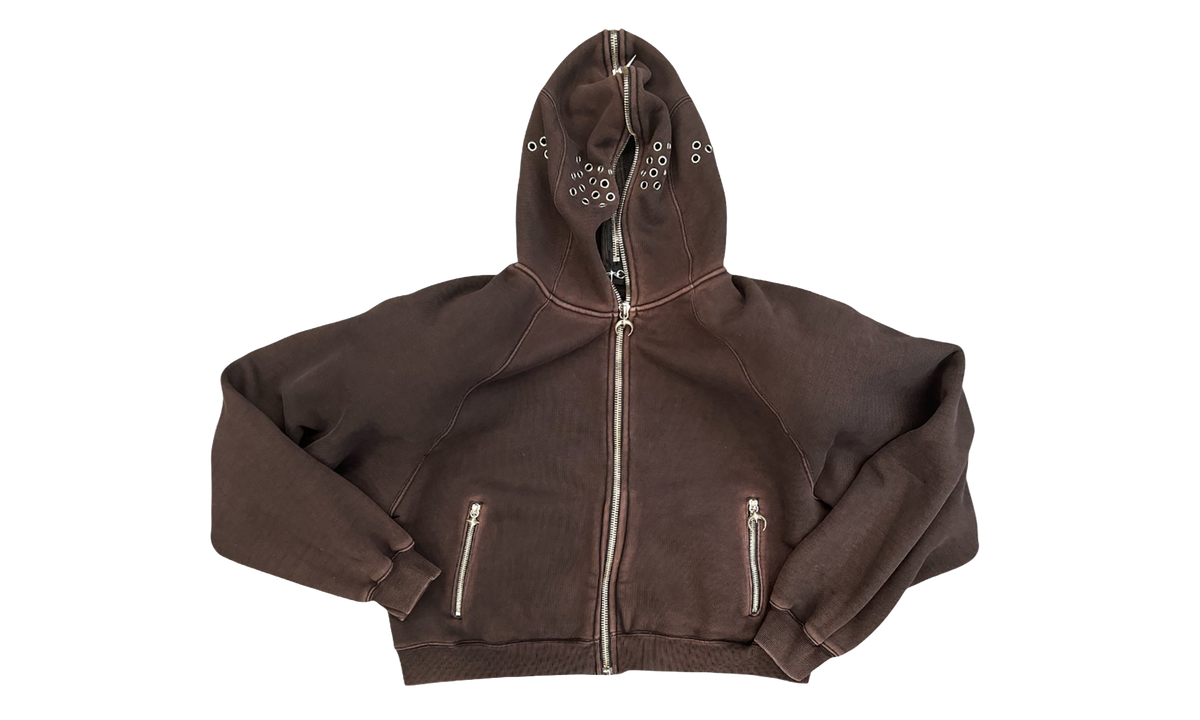 Bulk Shoulder Gladiator Zip-Up Hoodie "Rust Black" TC26SS0602