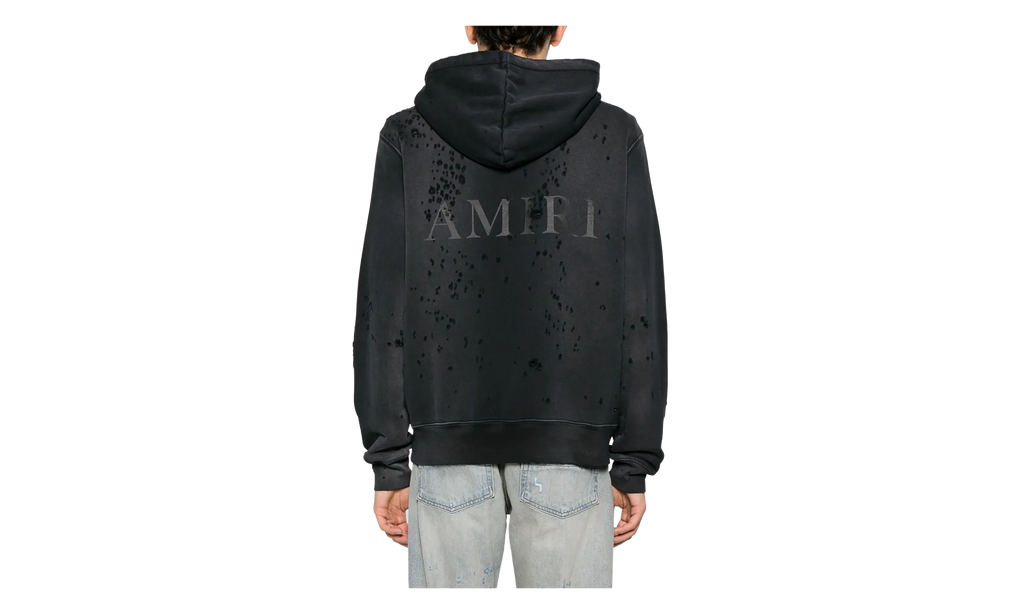 Faded Black Core Logo Shotgun Zip Up Hoodie "Faded Black" AMJYHD1002 051
