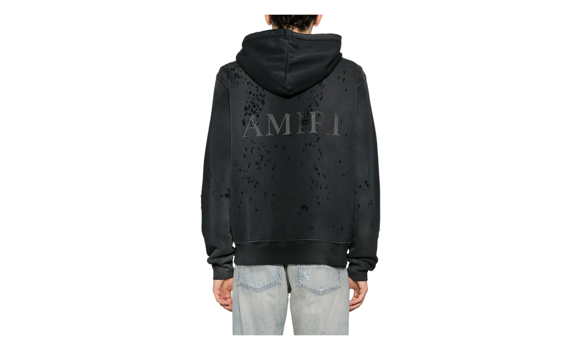 Faded Black Core Logo Shotgun Zip Up Hoodie "Faded Black" AMJYHD1002 051