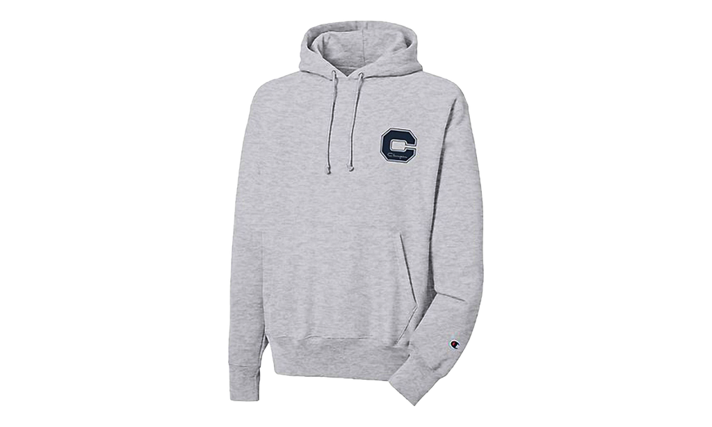 Reverse Weave Pullover Hoodie With Baseball "C" "Oxford Grey" GF68Y06534 1IC