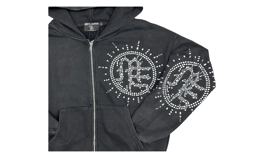 Eclipse Rhinestone Hoodie "Grey" MIXE029