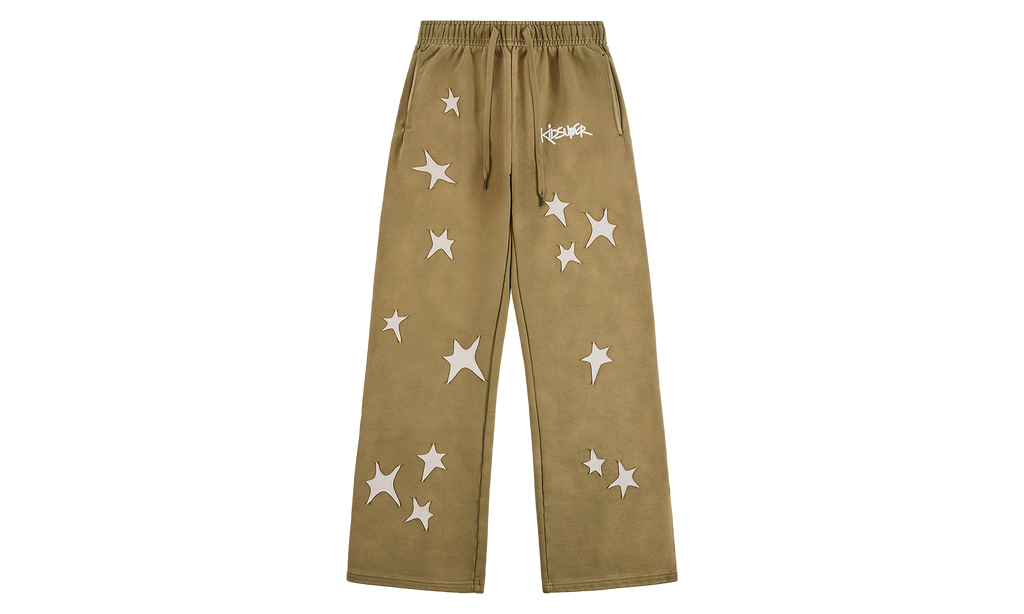 Patchwork Washed Sweatpant "Green" KS003