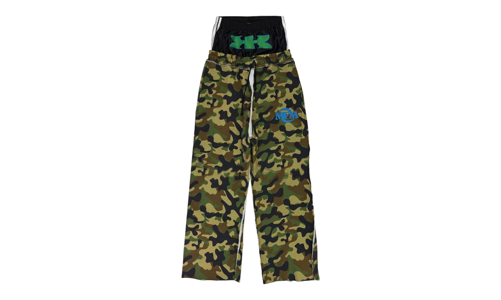 Greedy Unit Inside Out Layered Sweatpants "Green Camo" MRD002