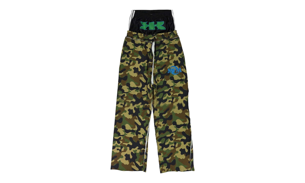 Greedy Unit Inside Out Layered Sweatpants "Green Camo" MRD002