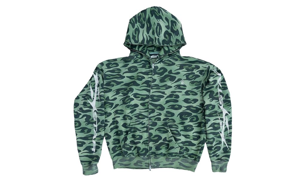 Cheetah Zip-Up Hoodie "Green" HSR070