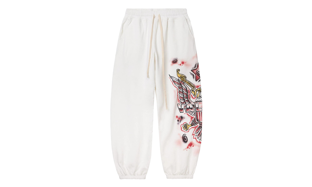 FLAG SWEATPANTS "White" VAL125