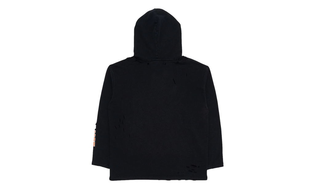 Maison Logo Light Destroy Vintage Hoodie "Black / Orange / White" 670946 TLVJ3 0107