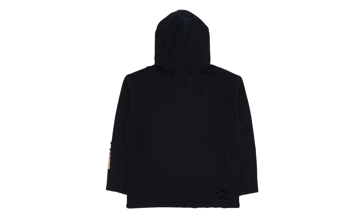 Maison Logo Light Destroy Vintage Hoodie "Black / Orange / White" 670946 TLVJ3 0107