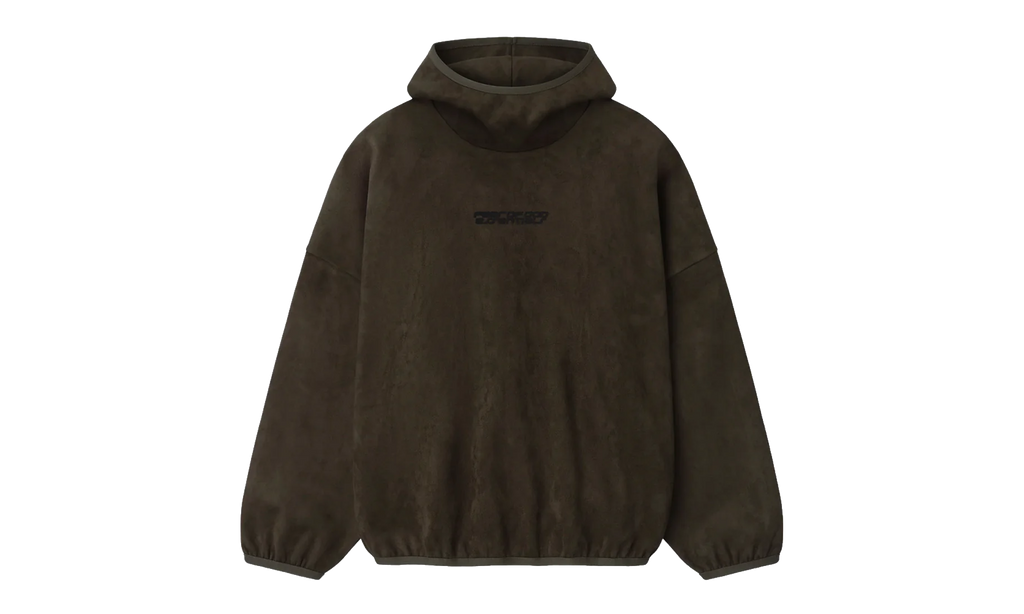 Suede Fleece Modern Hoodie "Brown" 192HO256943F